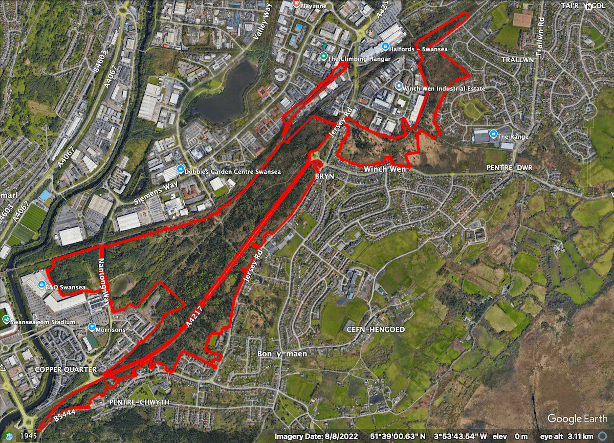 Lower Swansea Valley - Pluck Lake to Llansamlet